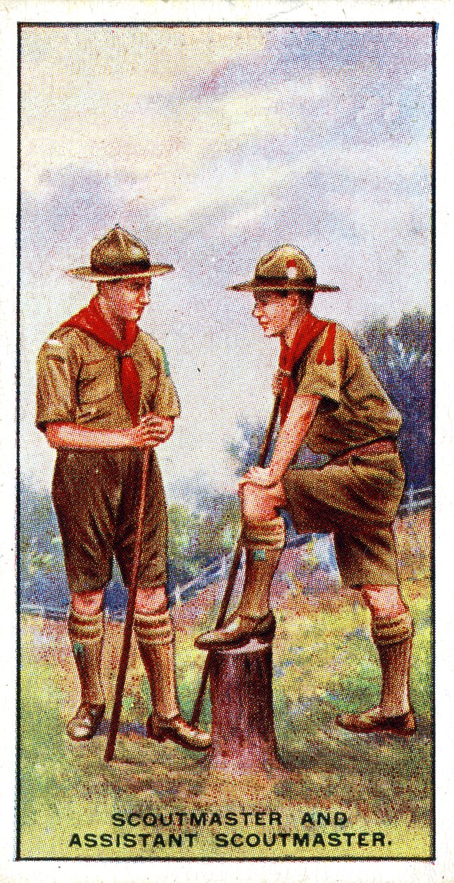 Pfadfinderleiter und Assistent, 1929 von English School