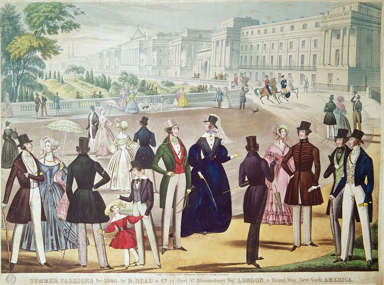 Sommermode für 1840 von English School