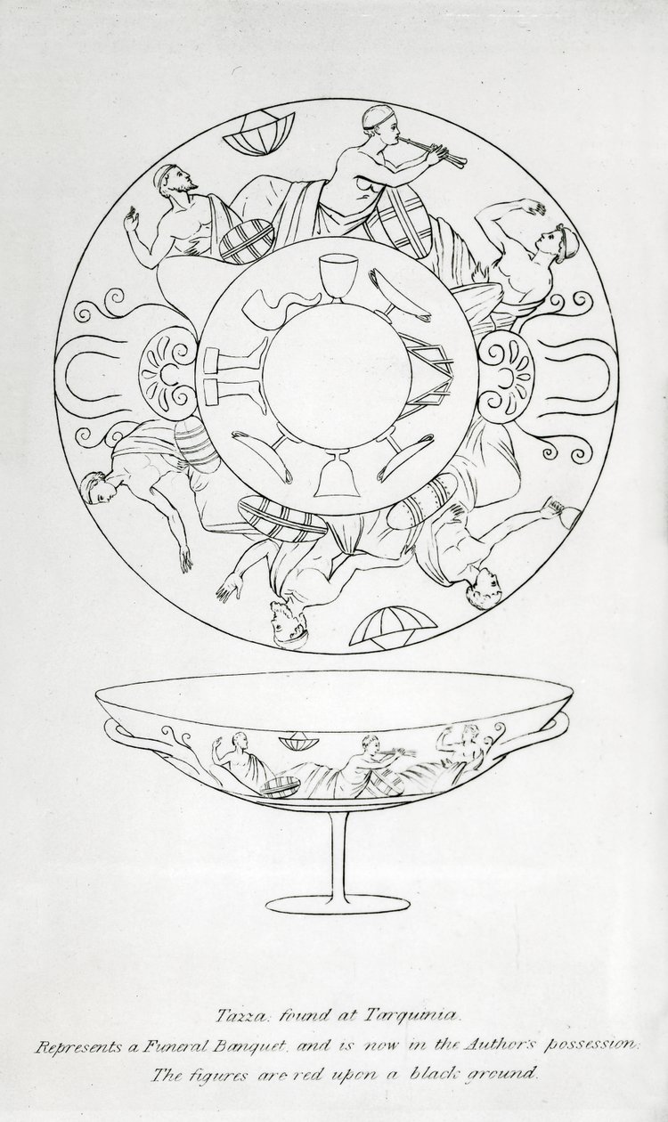 Tazza, gefunden in Tarquinia von English School