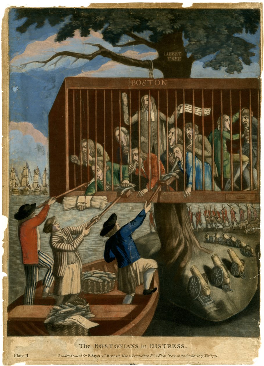 Die Bostoner in Not, 1774 von English School