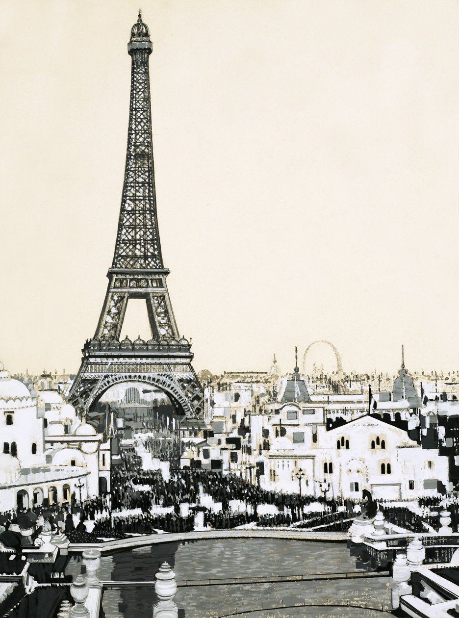 Der Eiffelturm dominiert die Pariser Skyline von English School