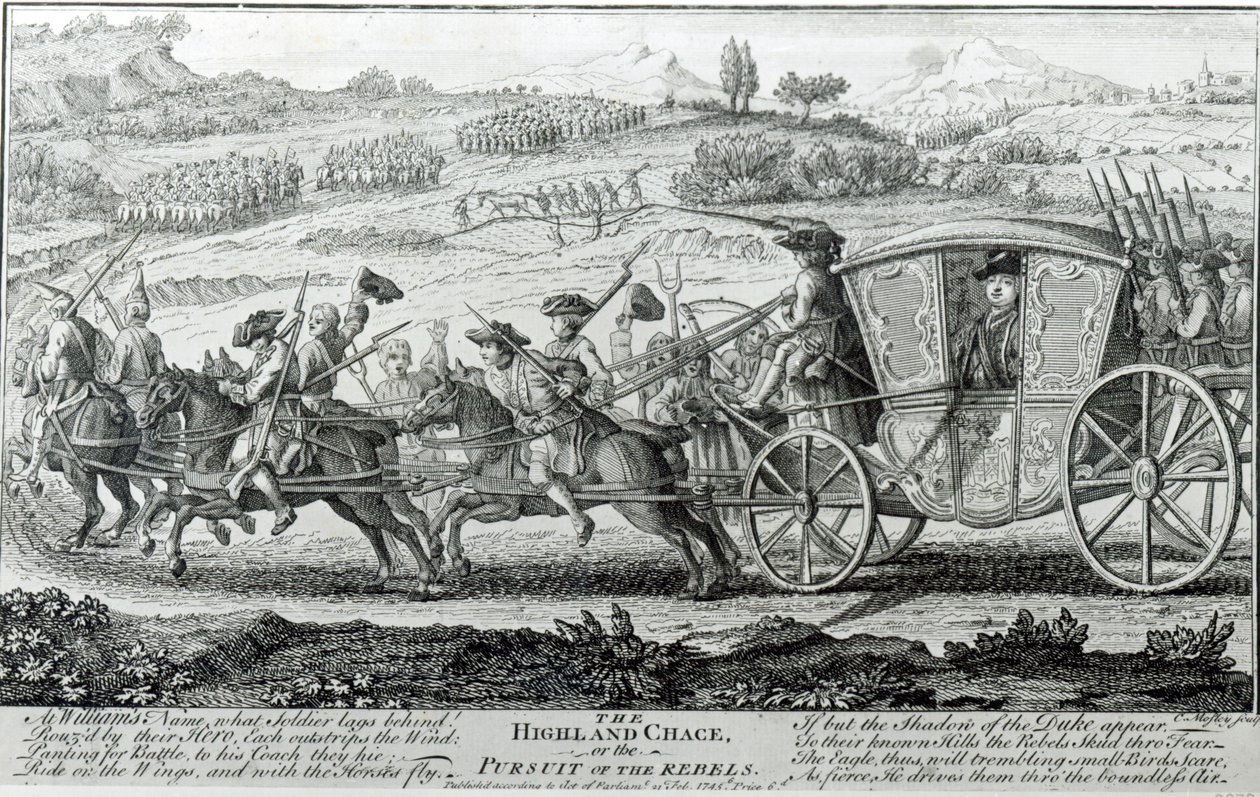 Die Highland-Jagd, 21. Februar 1745 von English School