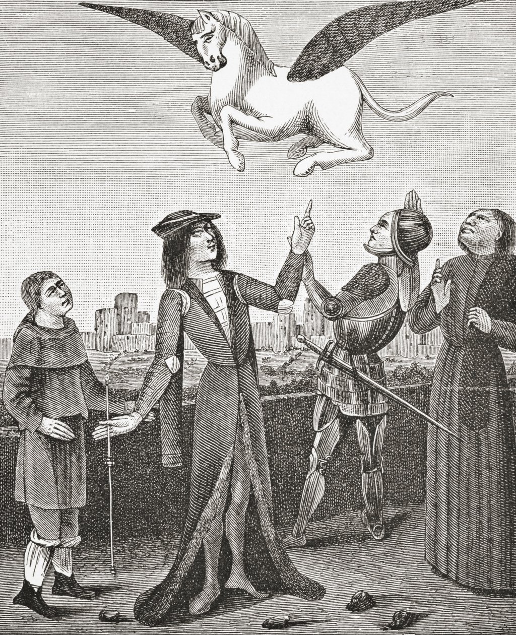 Das Pferd Pegasus, 1878 von English School