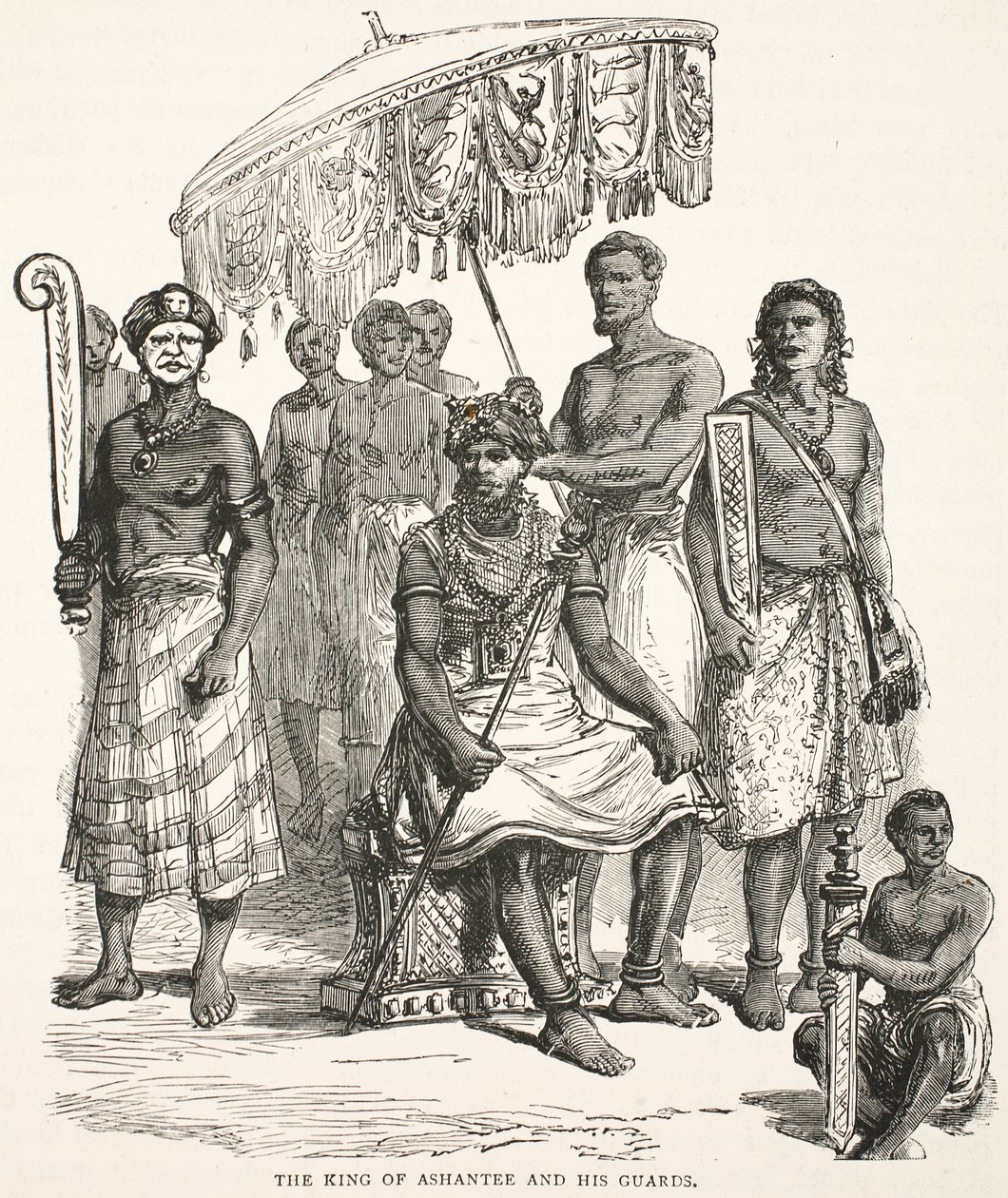 Der König von Ashantee und seine Wachen von English School