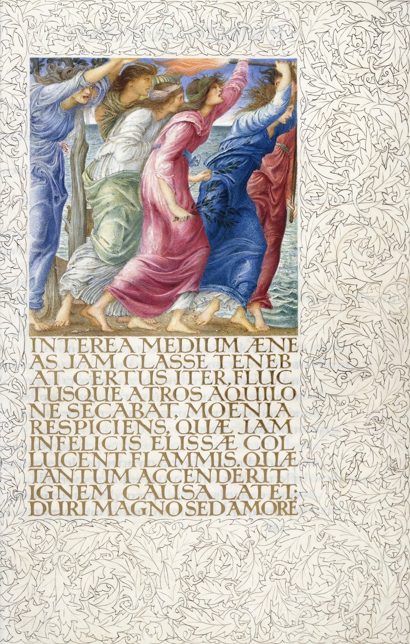 Die Trojaner entdecken Didos Scheiterhaufen, 1874-ca. 1919 von English School