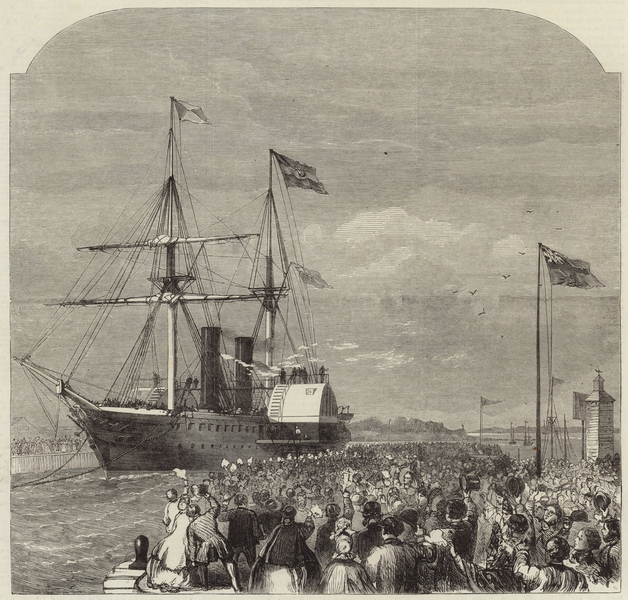 Die Ankunft von Garibaldi in Southampton von English School