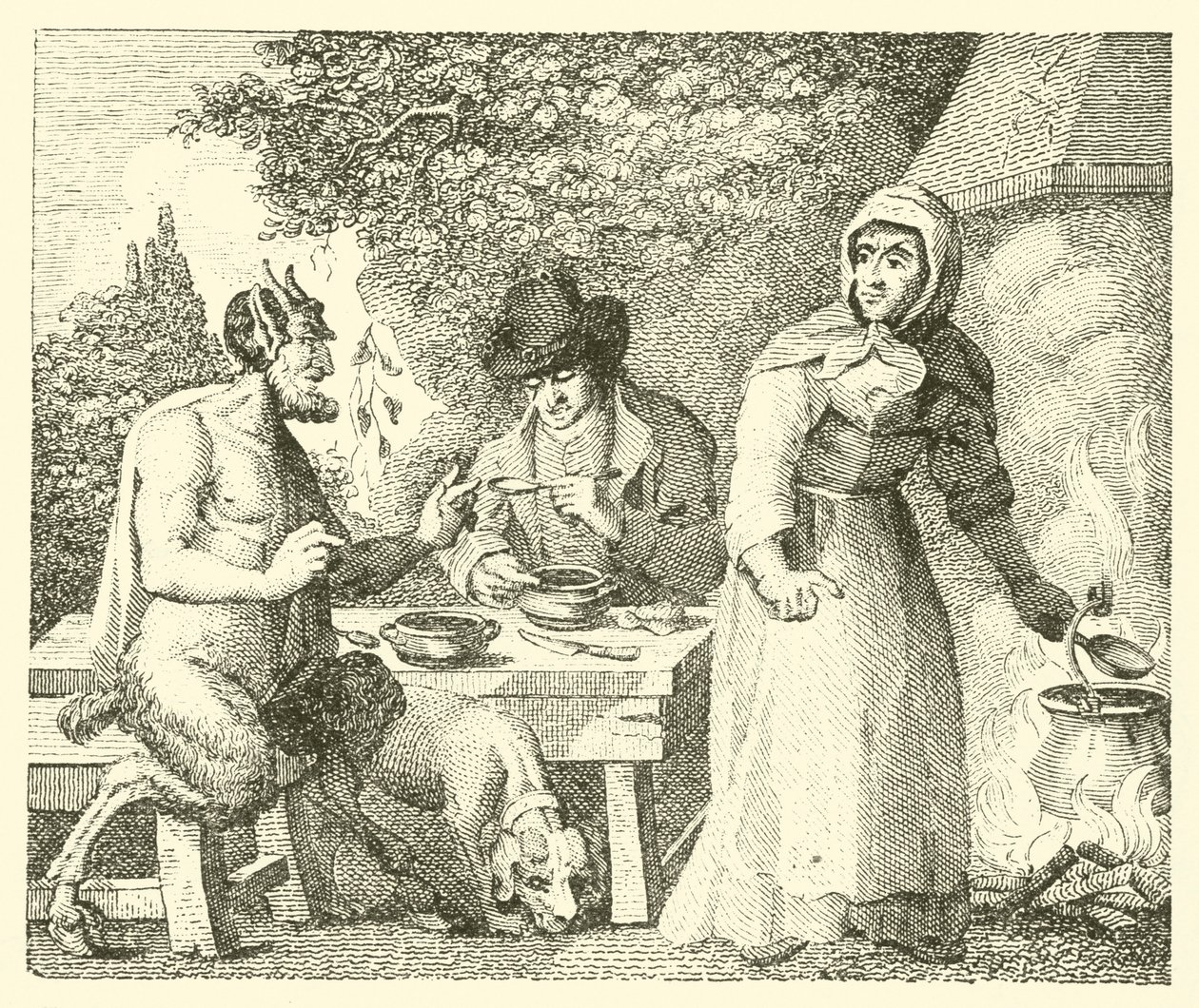 Der Satyr und der Reisende von English School
