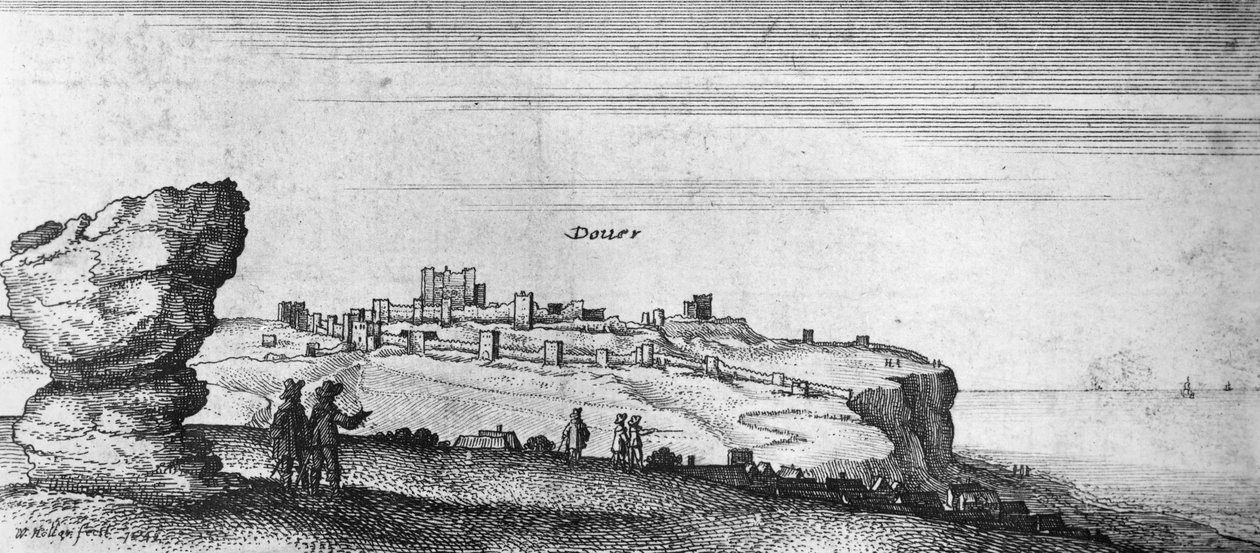 Ansicht von Dover Castle (Kupferstich) von English School