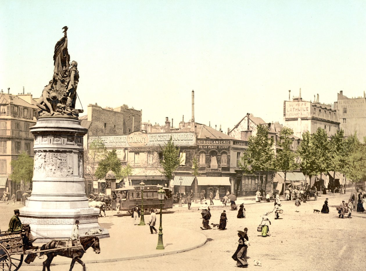 Blick auf eine französische Stadt von English School