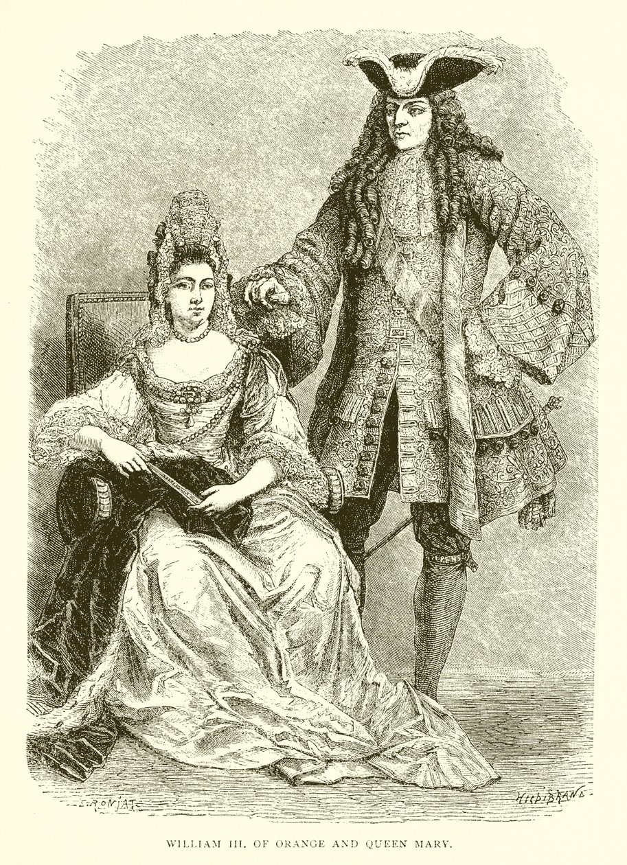 Wilhelm III. von Oranien und Königin Maria von English School