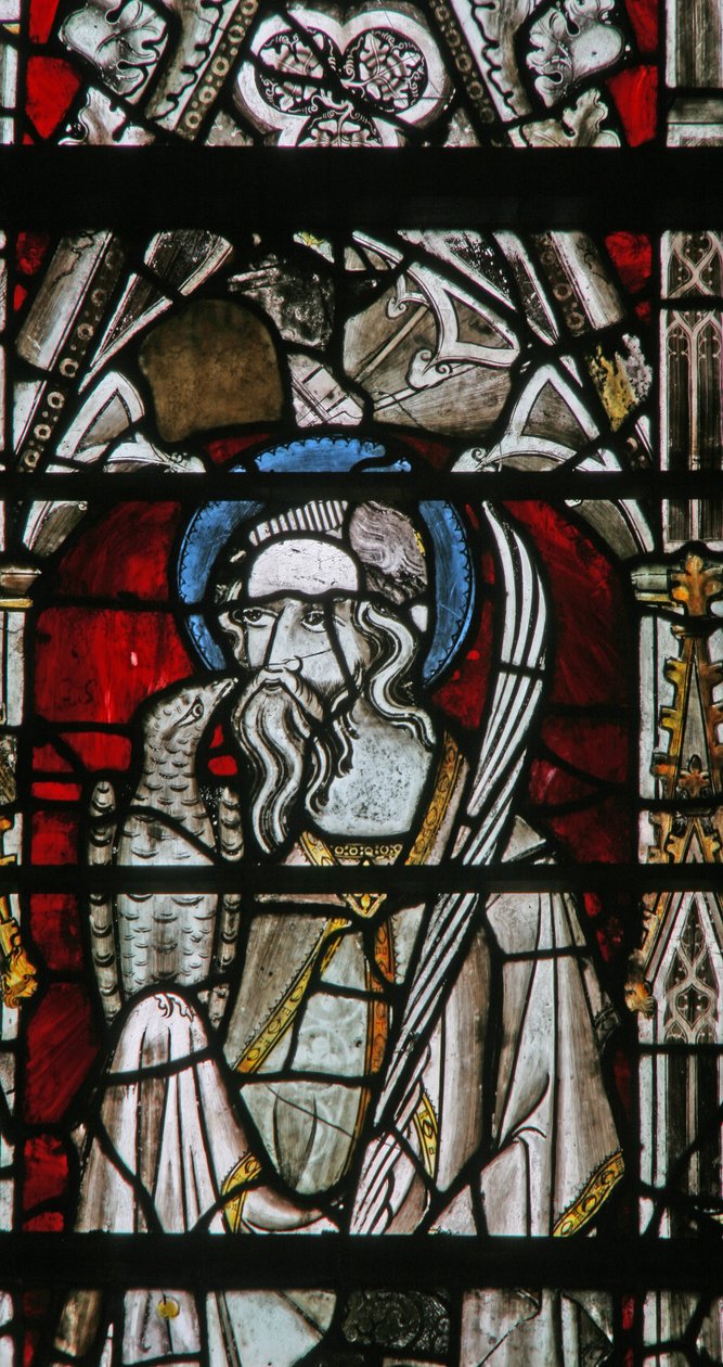 Fenster Ew, St. Johannes darstellend von English School