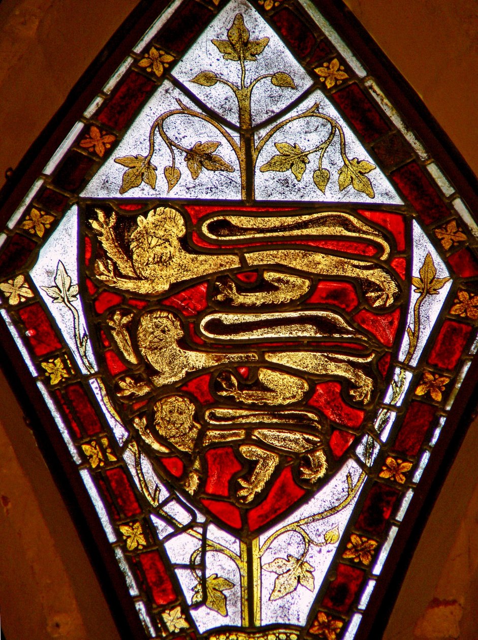 Fenster Ew, Darstellung von Wappen - Edward II. von English School