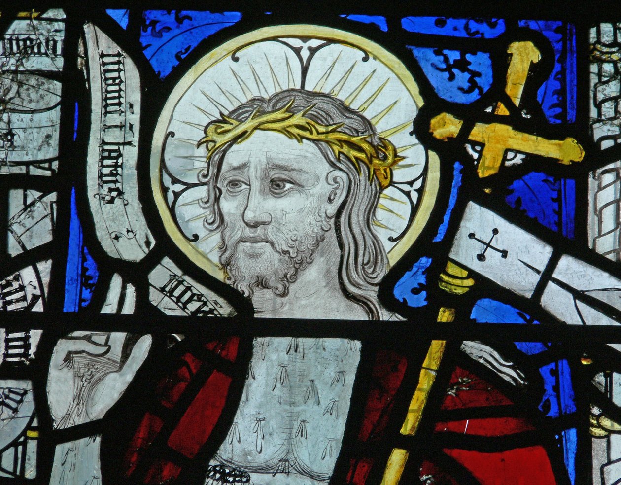Fenster N5 zeigt Christus der Auferstehung von English School