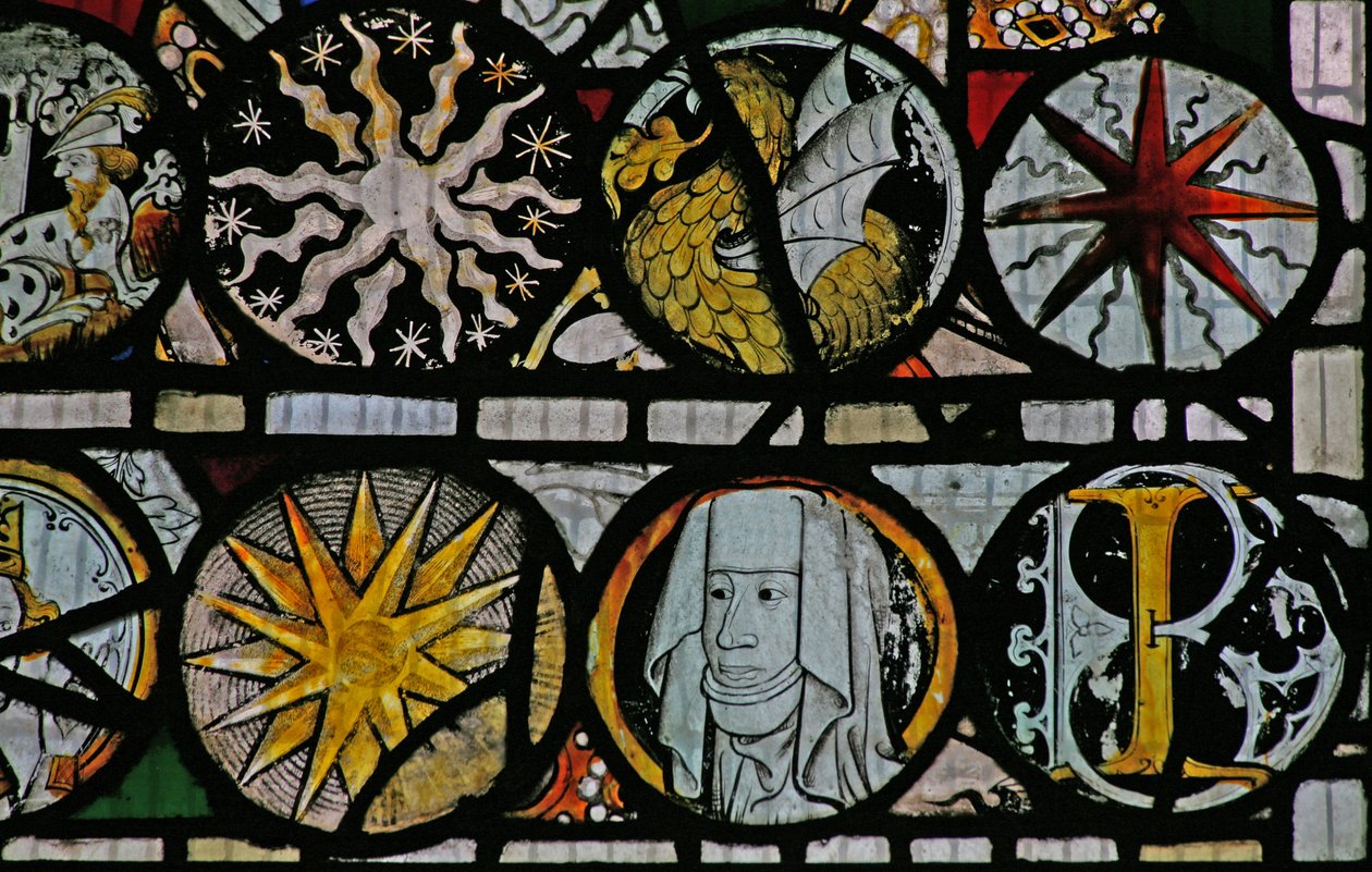Fenster NW, Darstellung von Grotesken von English School