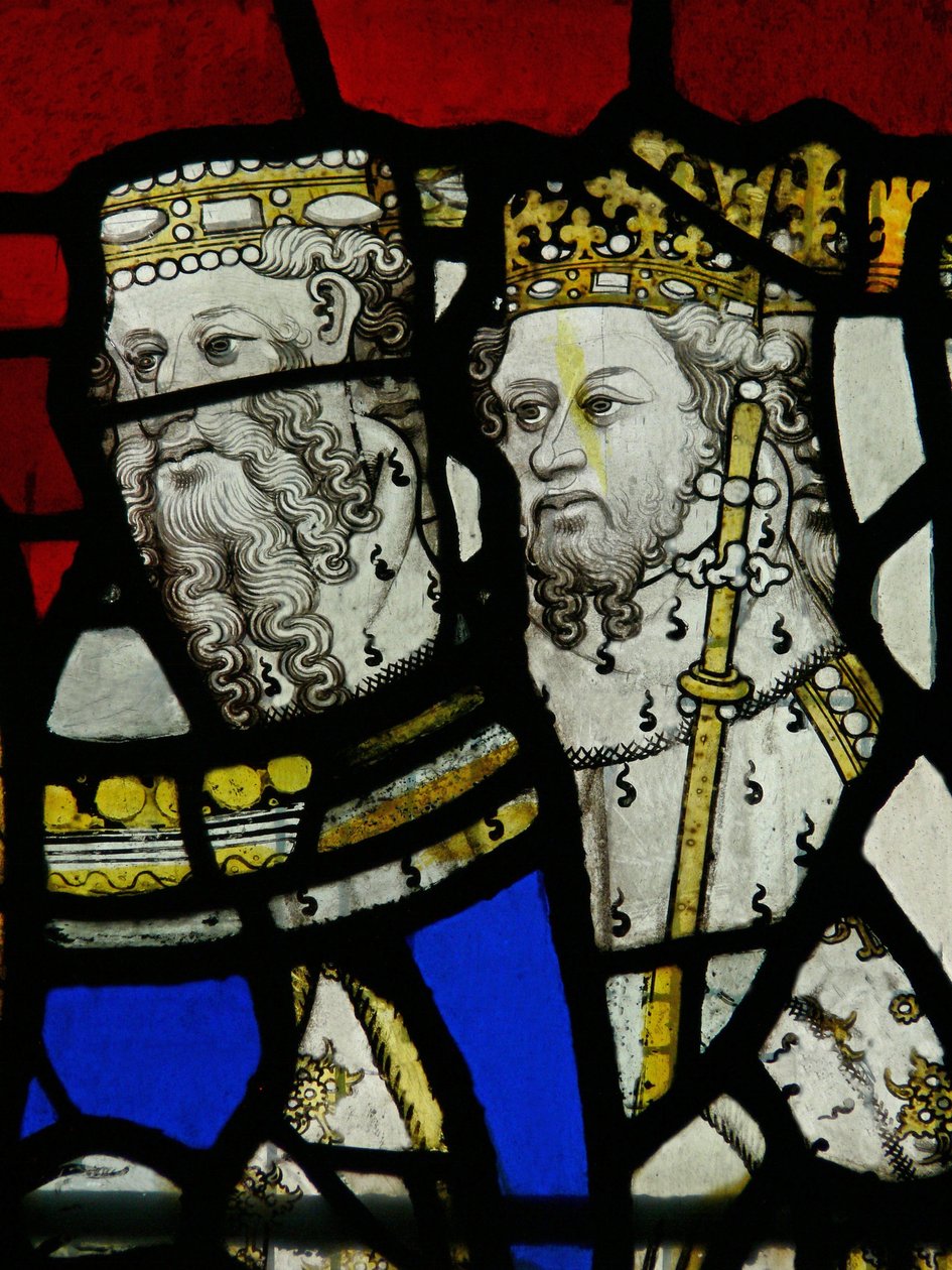 Fenster S5 zeigt zwei Könige von English School