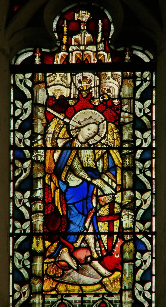 Fenster mit Darstellung von St. Michael von English School