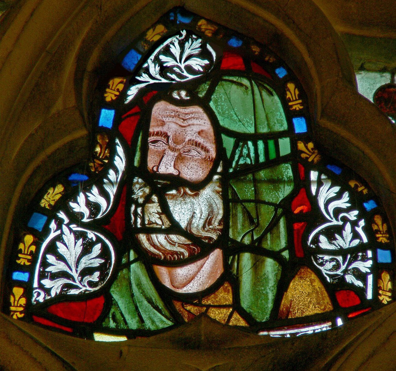Fenster n-2 mit einem Patriarchen von English School
