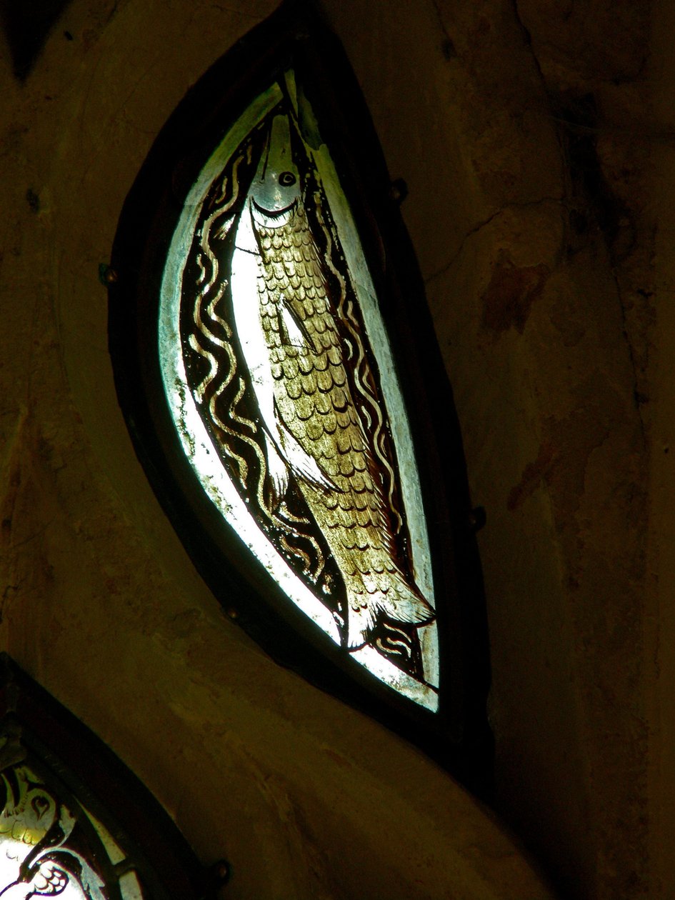 Fenster s4, Darstellung eines Fisches von English School