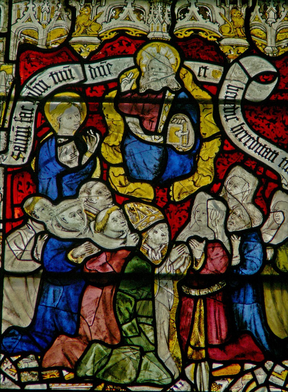 Fenster w25 mit dem Te Deum von English School