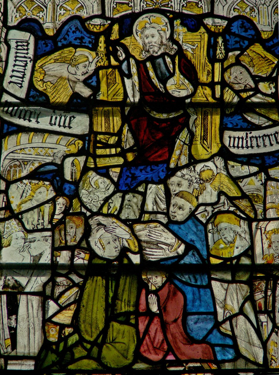 Fenster w25 mit dem Te Deum von English School