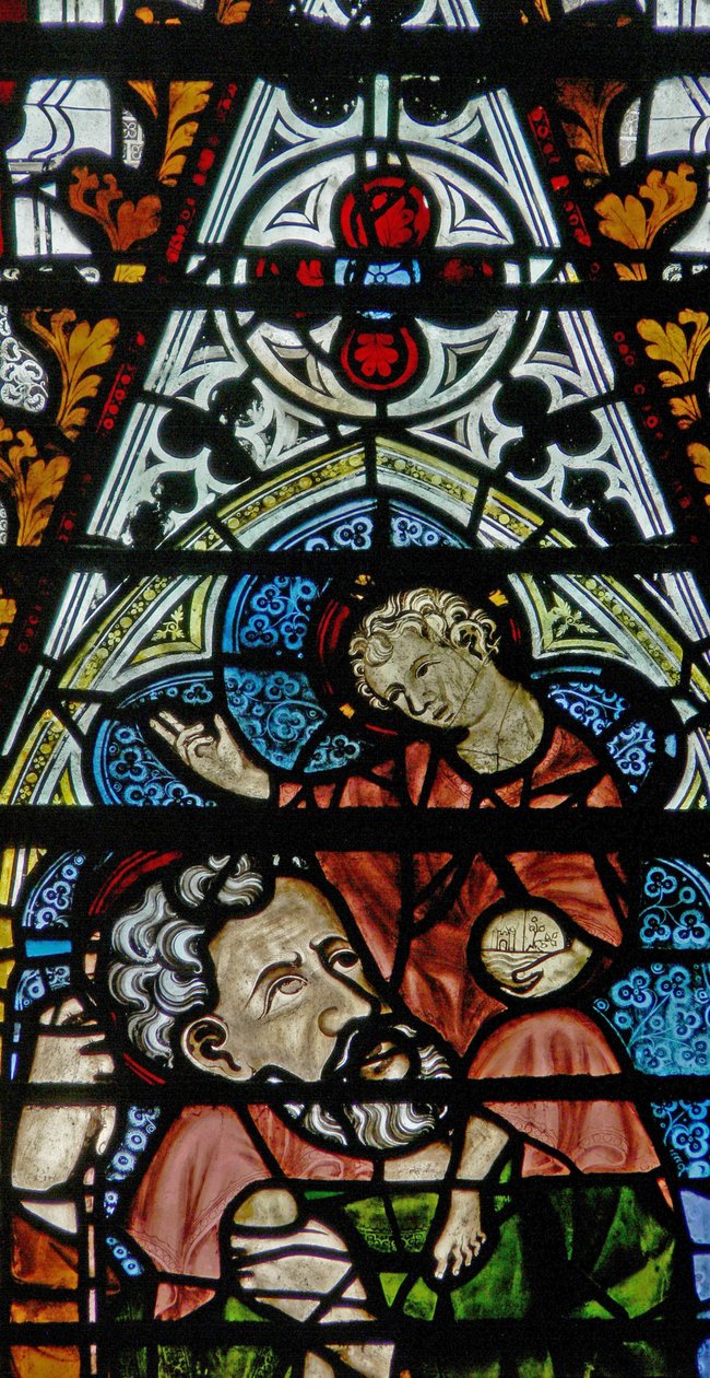 Fenster w2, St. Christophorus darstellend von English School