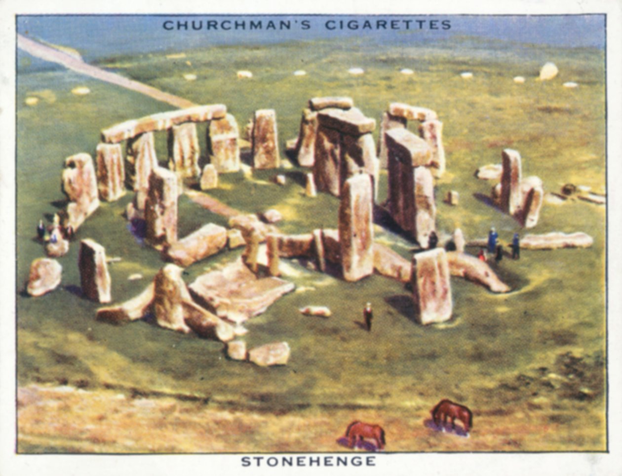 Wings Over The Empire: Stonehenge (Farblithographie) von English School