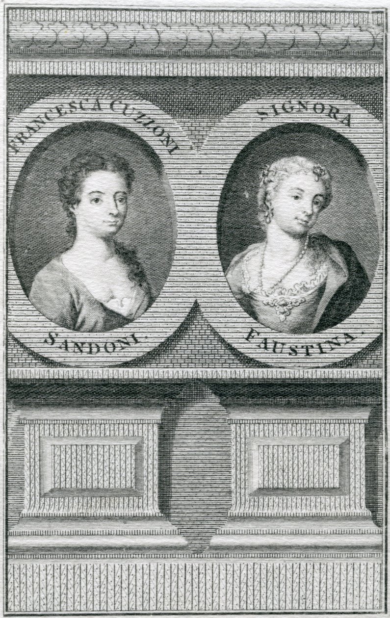 Doppelporträt von Francesca Cuzzoni (1696-1778) und Faustina Bordoni (1697-1781) von Enoch Seeman