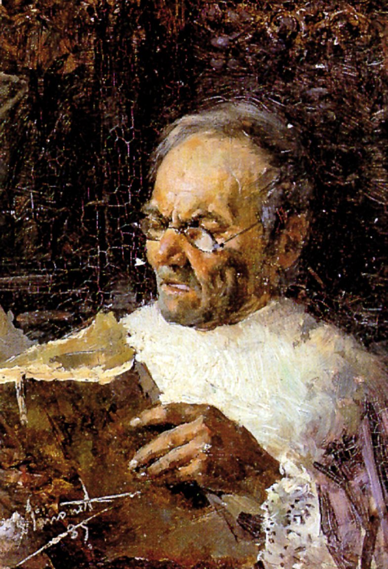 Kanonikus beim Lesen von Enrique Simonet