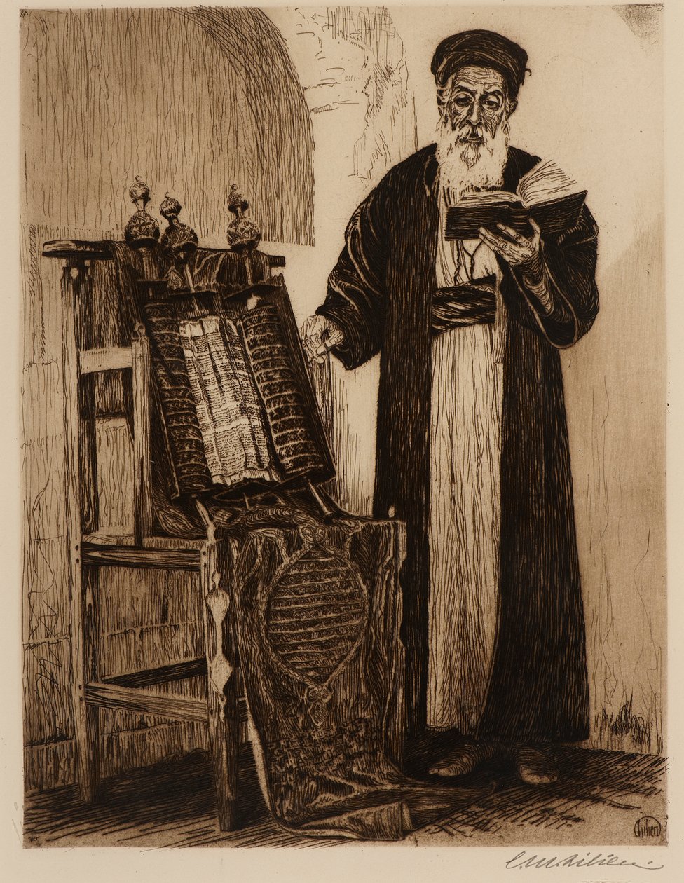 Samaritanischer Hohepriester von Ephraim Moses Lilien