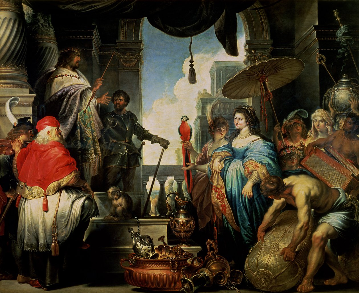 Salomo und die Königin von Saba von Erasmus Quellinus II