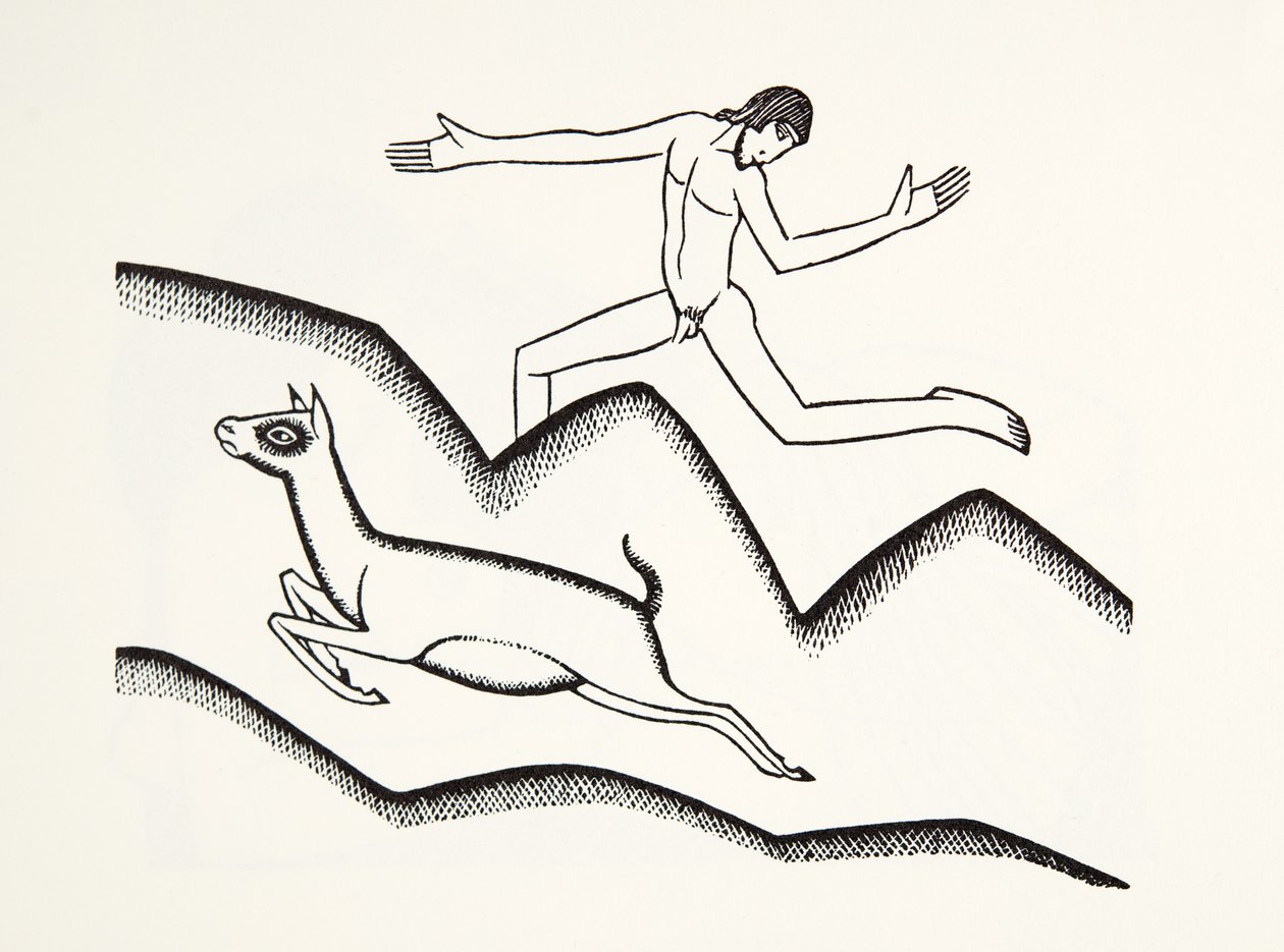 Springen auf den Bergen von Eric Gill