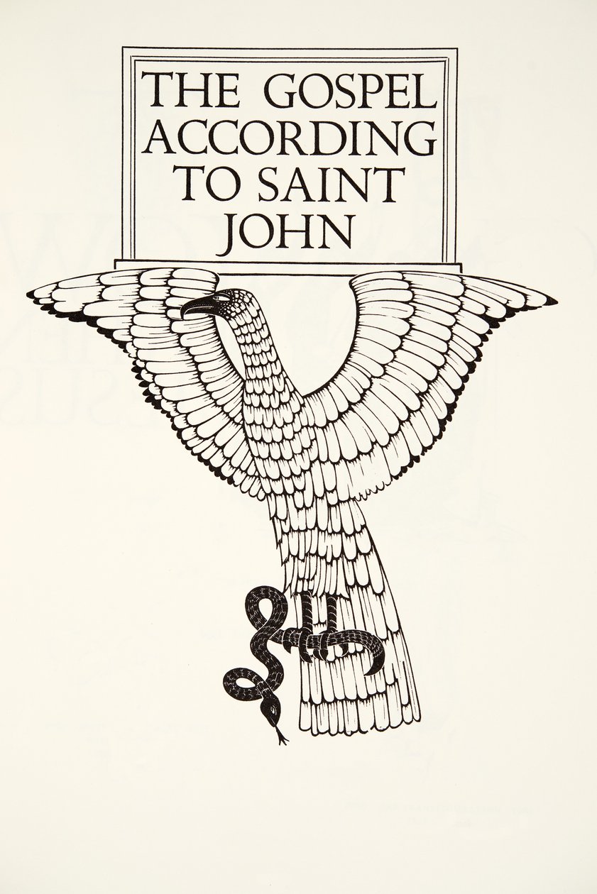 Der Adler des Heiligen Johannes von Eric Gill