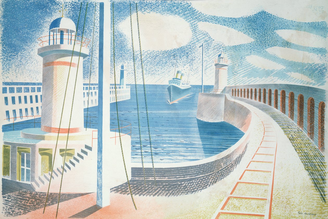 Newhaven Hafen von Eric Ravilious
