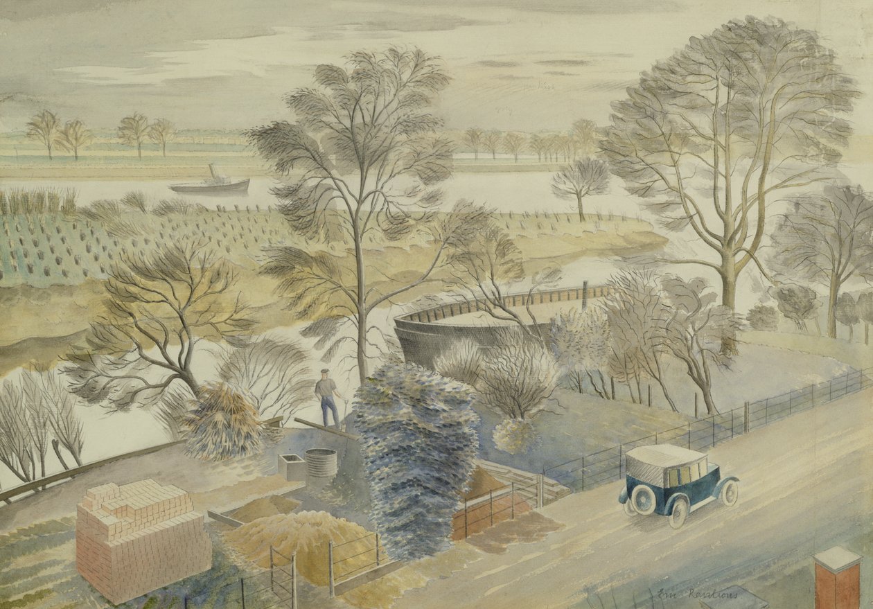 Die Themse bei Hammersmith von Eric Ravilious