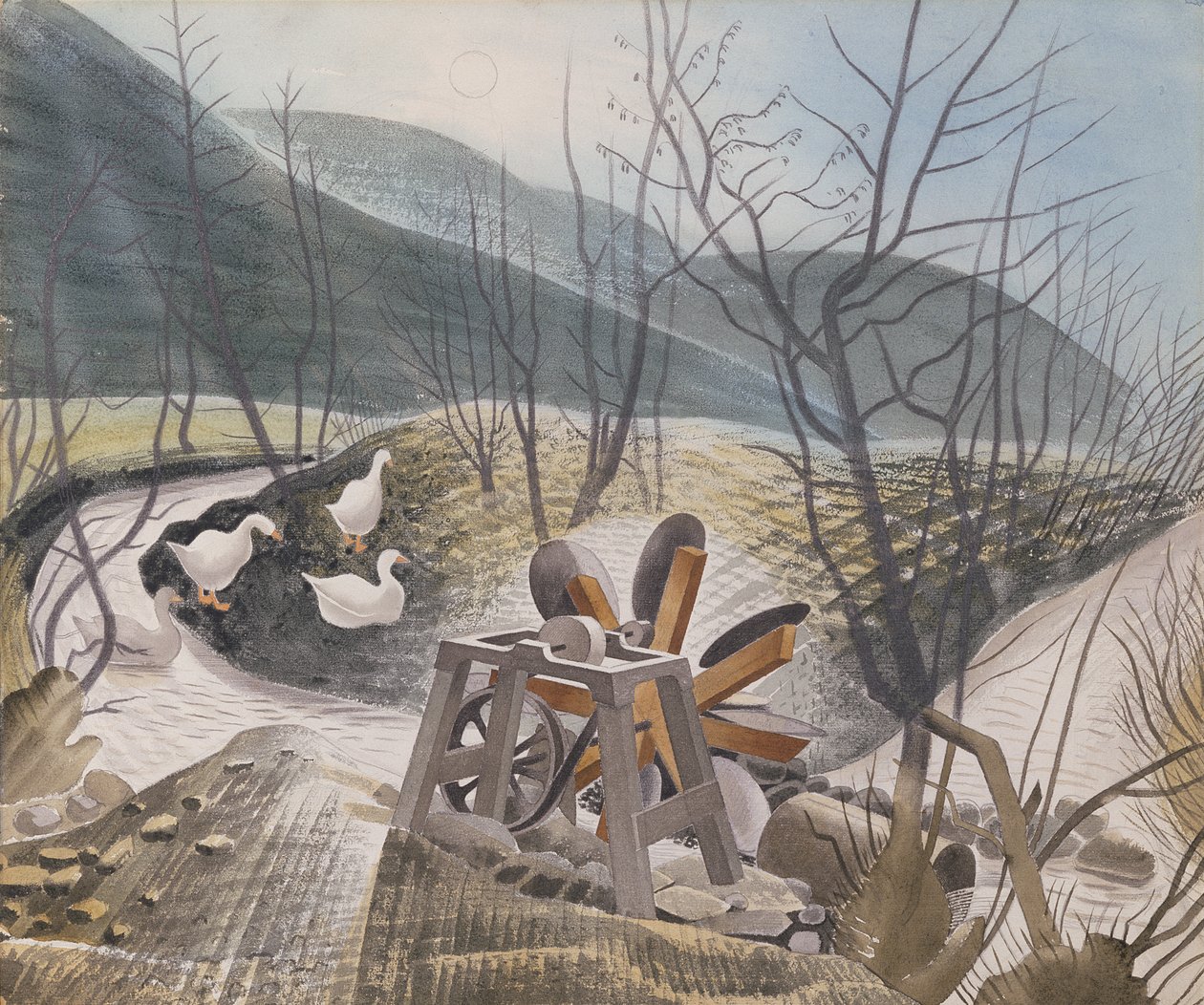 Wasserrad, 1938 von Eric Ravilious