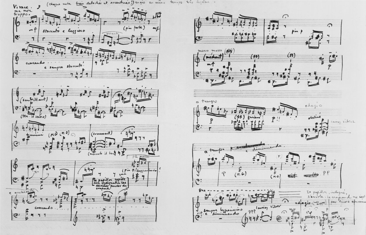 Partitur von Erik Satie