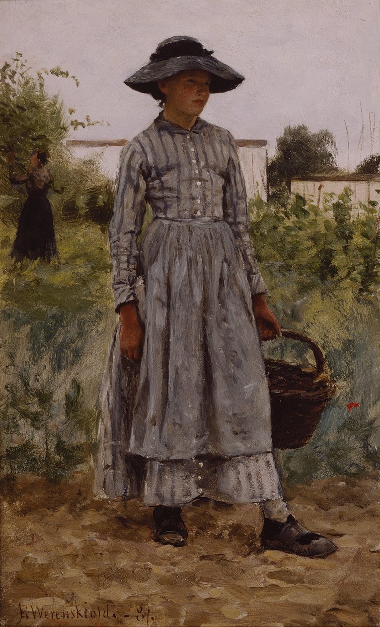 Mädchen mit Korb von Erik Theodor Werenskiold