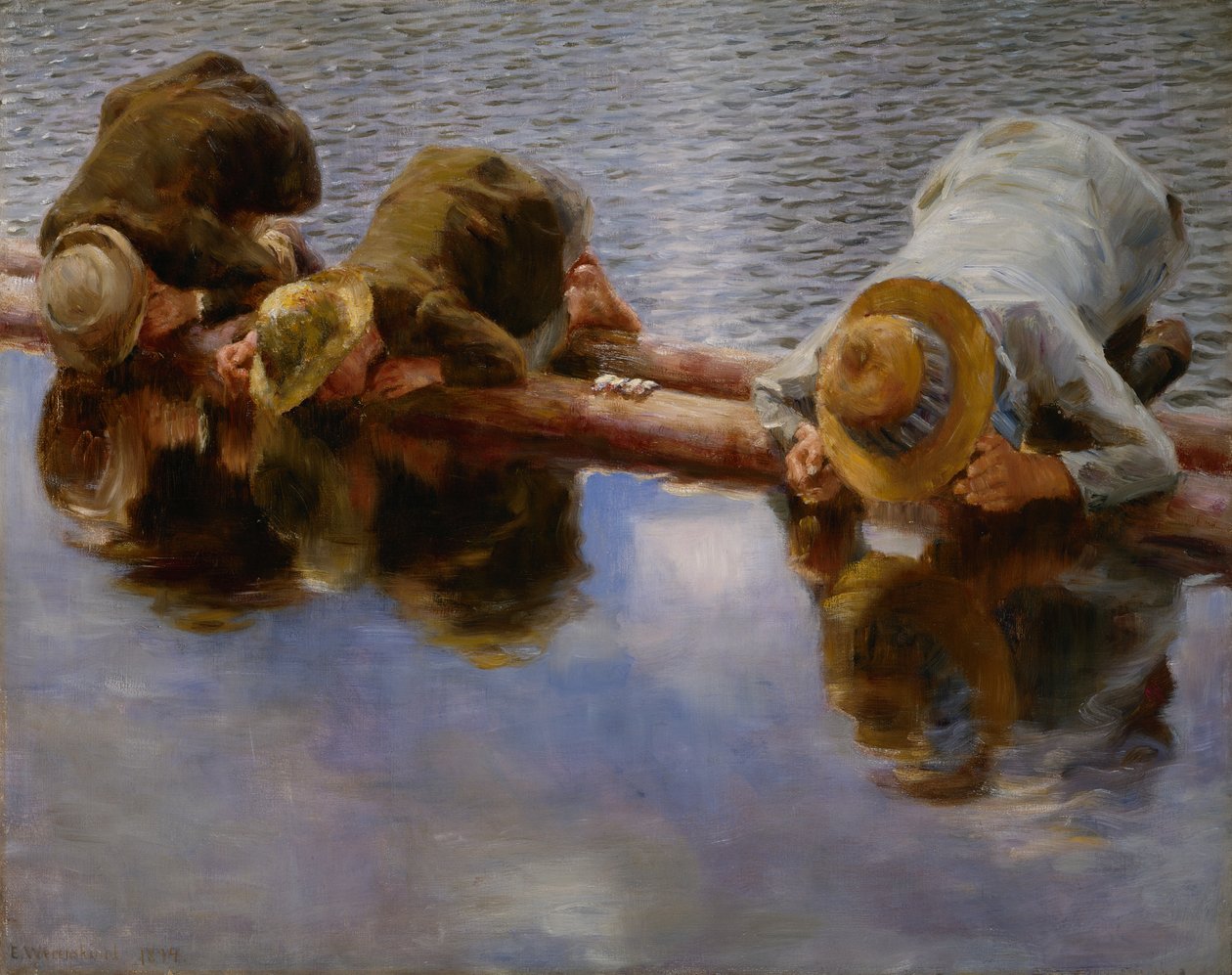 Auf das Wasser schauen von Erik Theodor Werenskiold