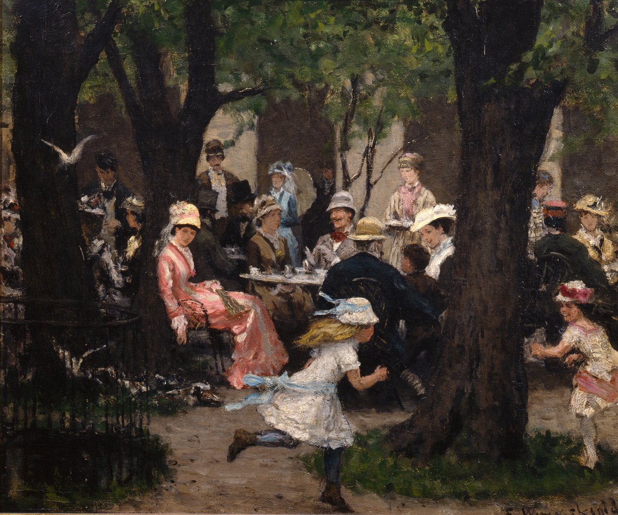 Parkszene, München von Erik Theodor Werenskiold