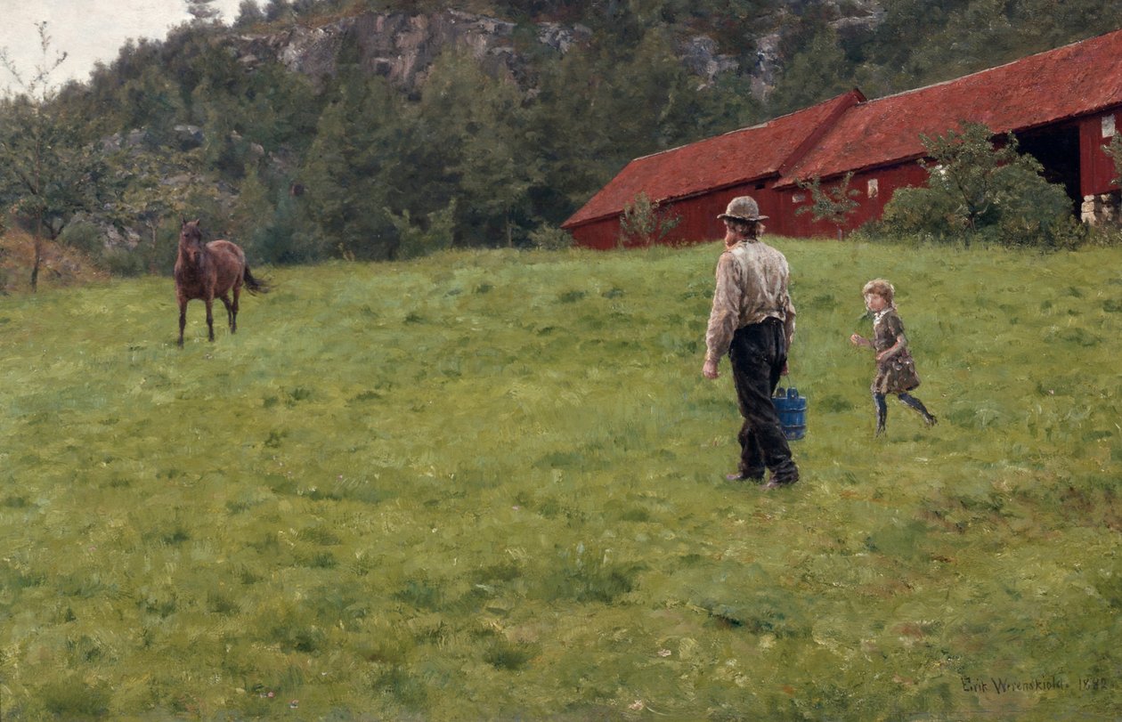 Wasser zum Pferd von Erik Theodor Werenskiold