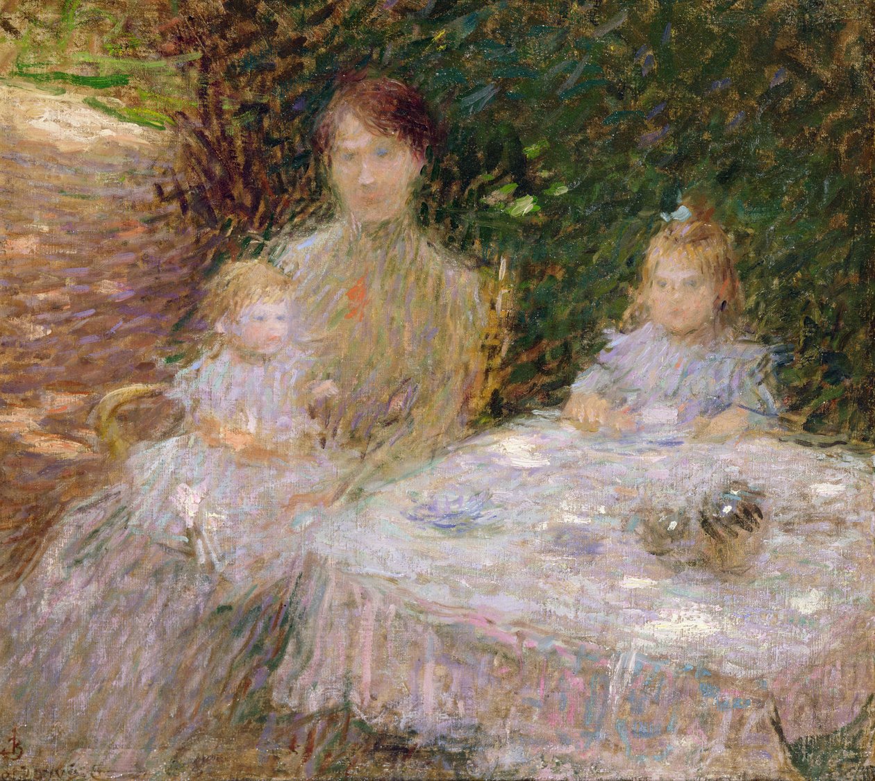 Die Familie des Künstlers im Garten von Ernest Joseph Laurent