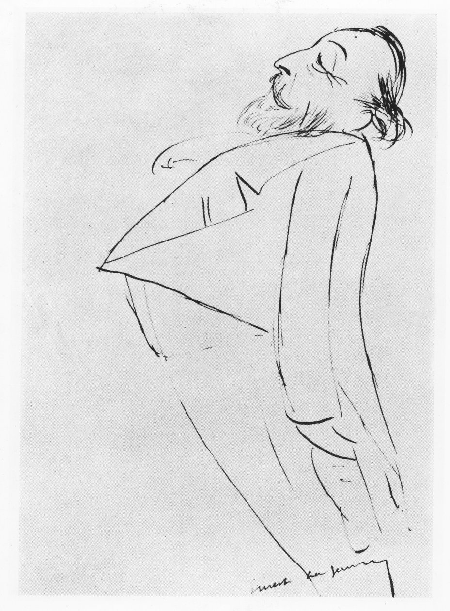 Karikatur von Catulle Mendès von Ernest La Jeunesse