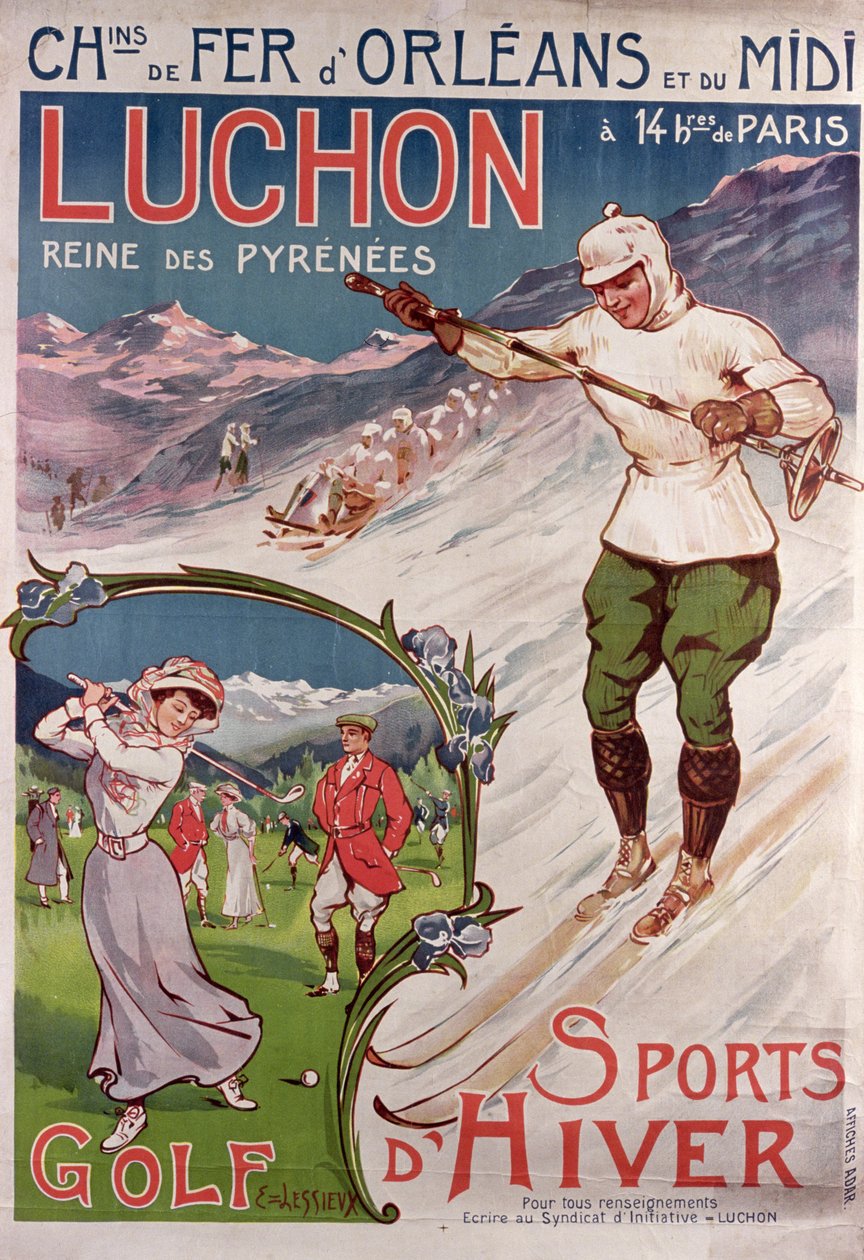 Plakat, das den Ferienort 