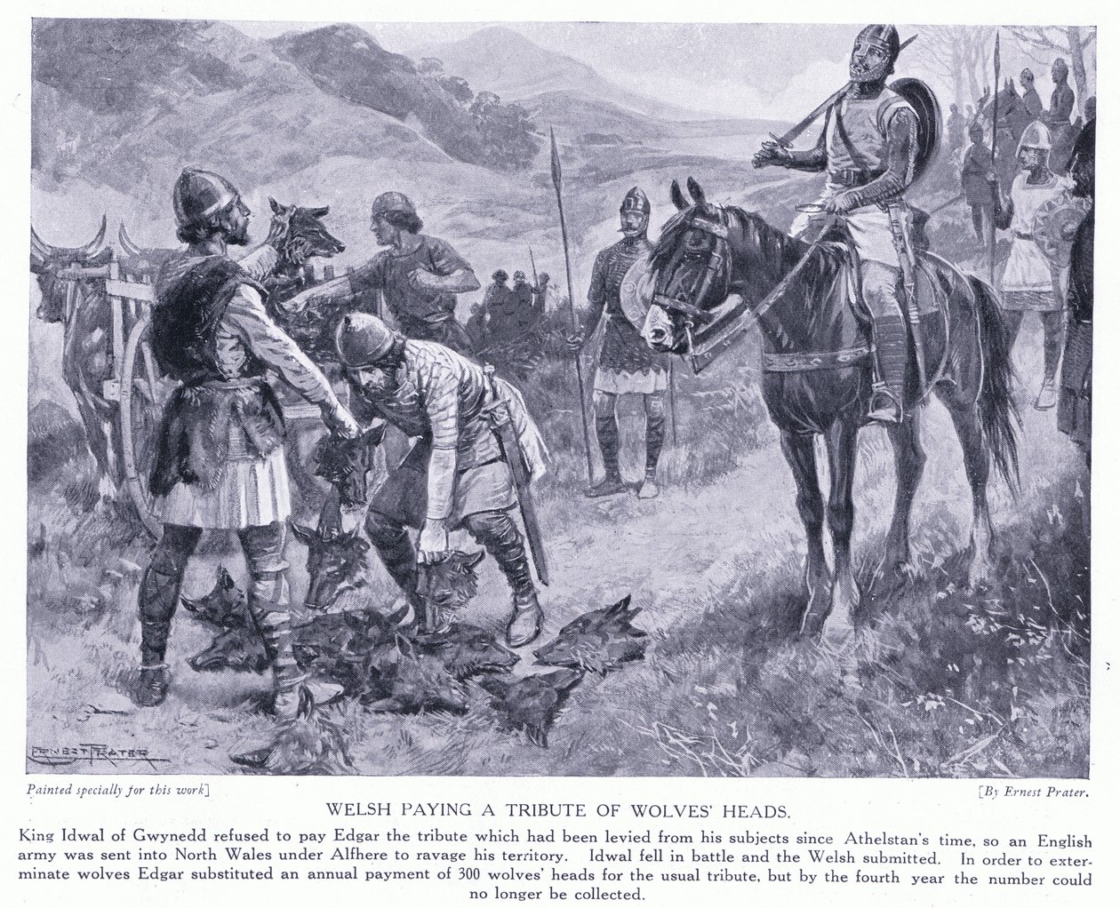 Waliser zahlen Tribut in Wolfs Köpfen, 1920er Jahre von Ernest Prater