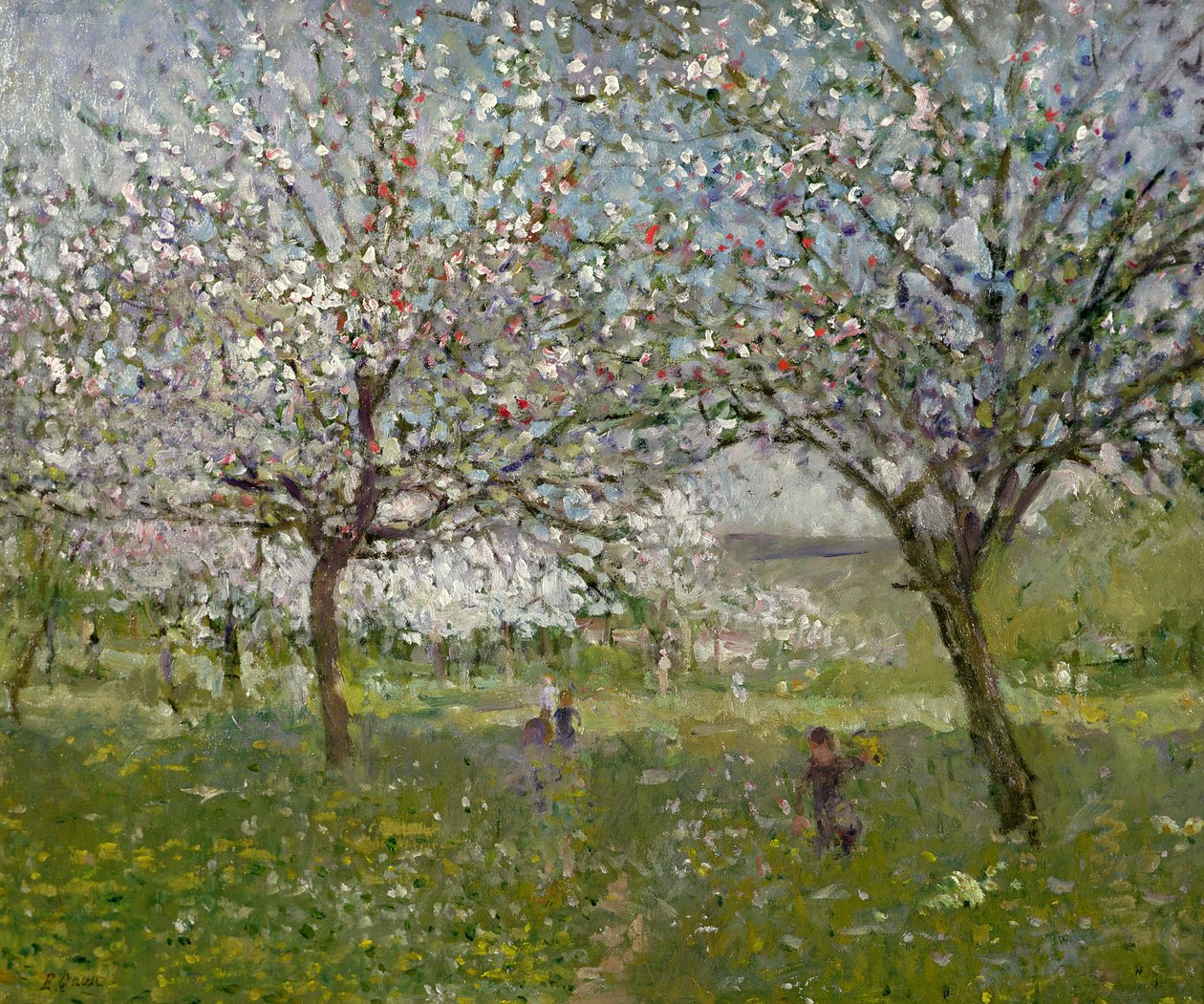 Blühende Apfelbäume von Ernest Quost
