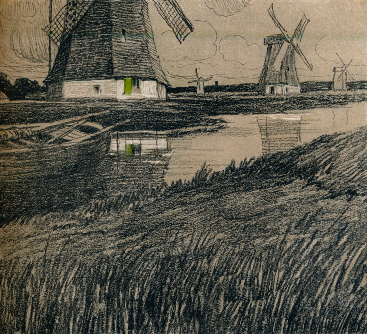 In der Nähe von Rotterdam, ca. 1912 von Ernest Bewlay