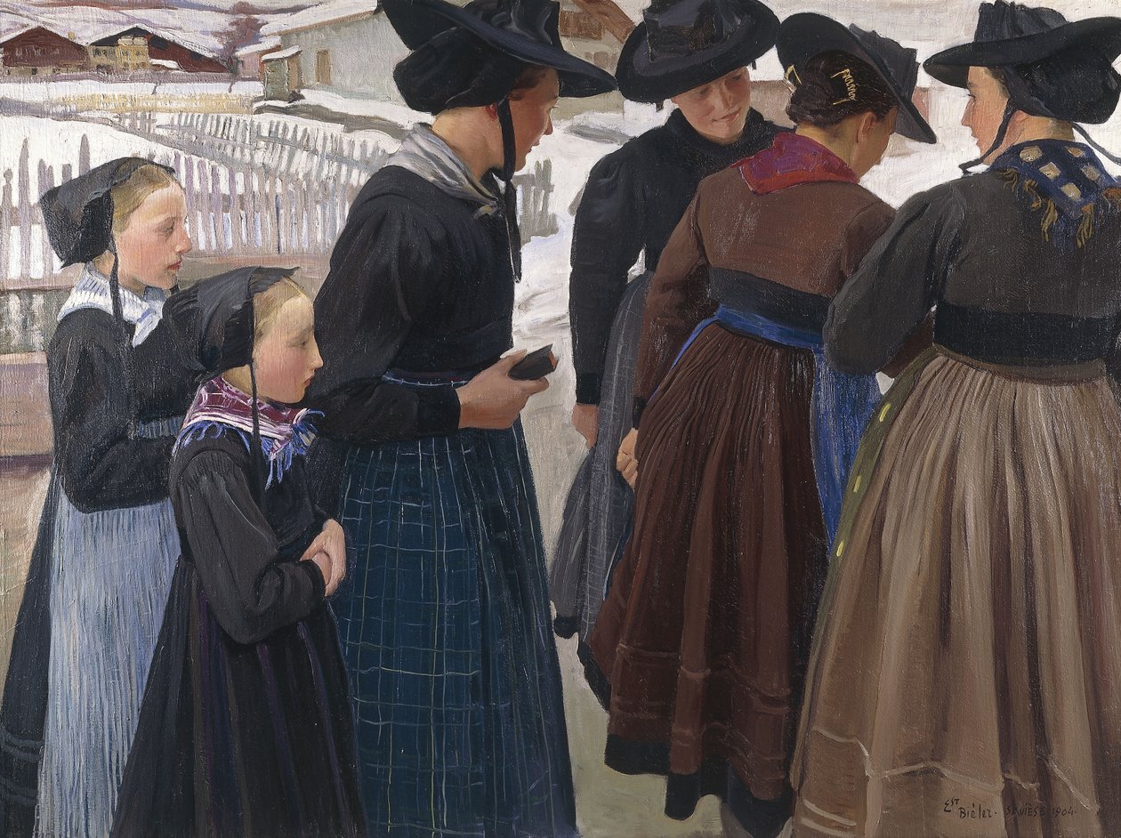 Auf dem Weg zur Kirche von Ernest Bieler