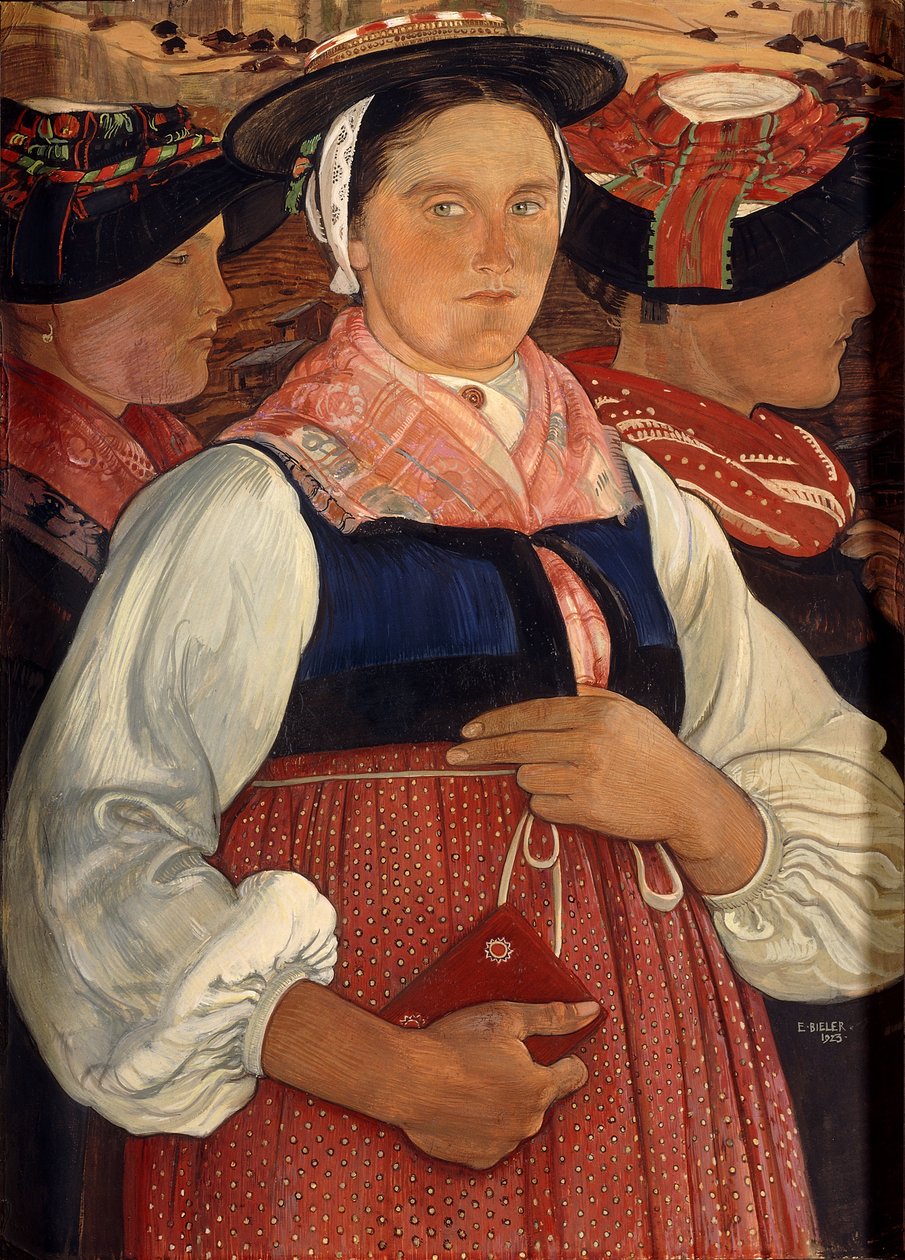 Drei Walliserinnen von Ernest Bieler