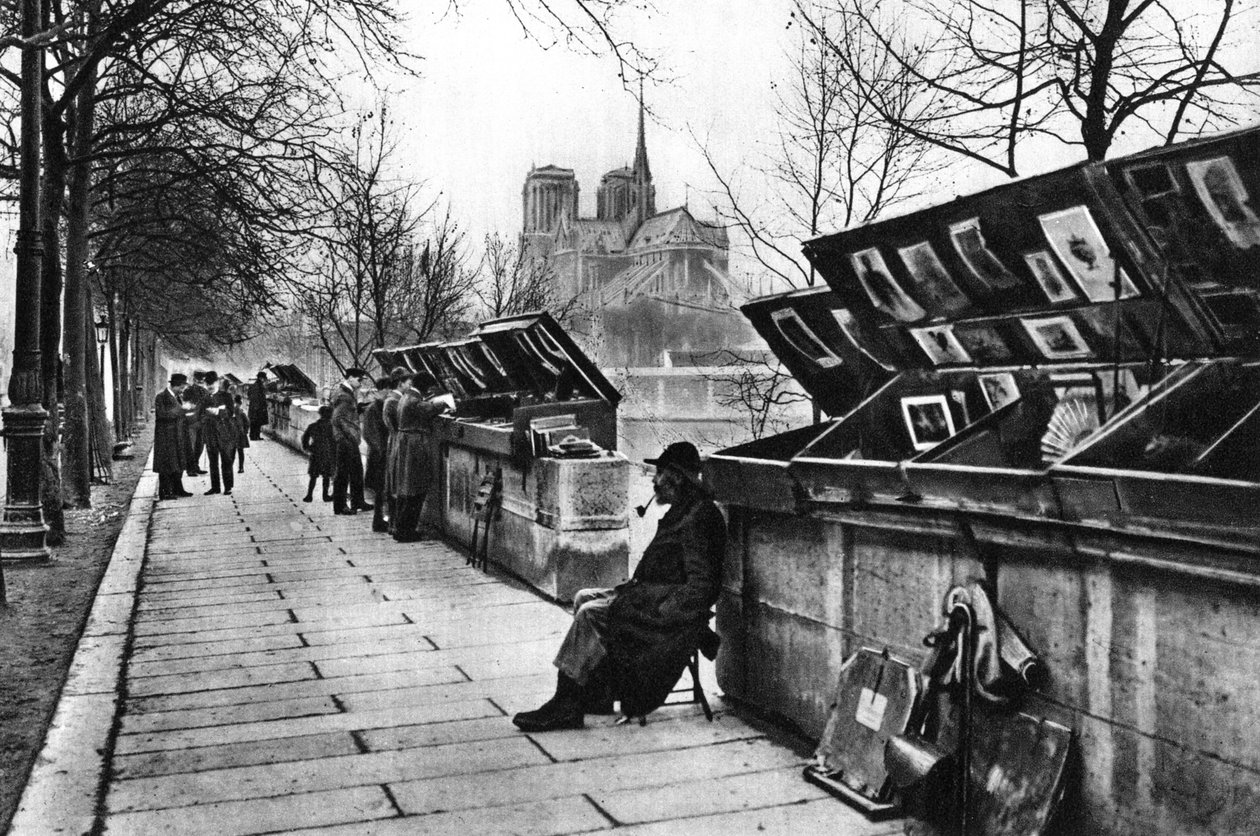 Buchstände entlang der Kais, Paris, 1931 von Ernest Flammarion