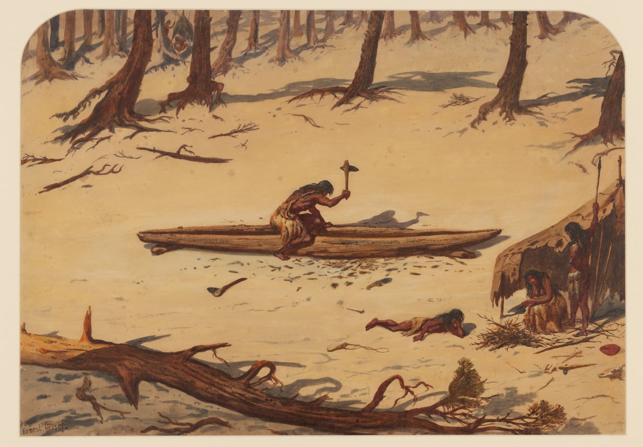 Prähistorisches Lager, 1871 von Ernest Henry Griset